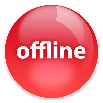 The Offline red button with highlight, isolated