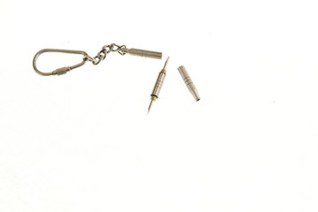 Eyeglass repair tools with chain and keyring attached