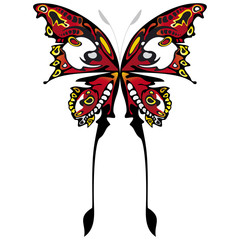 illustration ofbeautiful and colorful buttefly