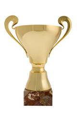 Pokal, isoliert vor weissem Hintergrund