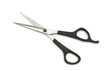 open scissors isolated on white background