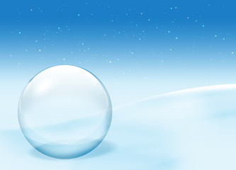 Fototapeta na wymiar Bubble on snow