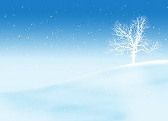 Fototapeta na wymiar Tree and snow