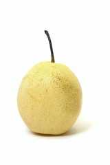 Yellow pear isolated over white