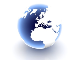 Fototapeta premium World map on white background