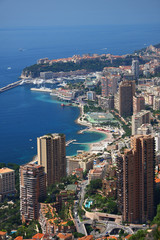 Vue aérienne de Monaco