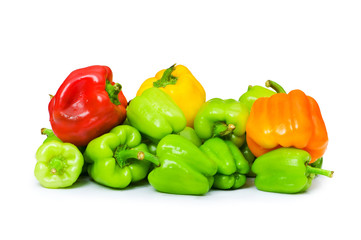 Bell peppers isolated on the  white background