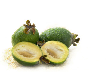 feijoa on a white background