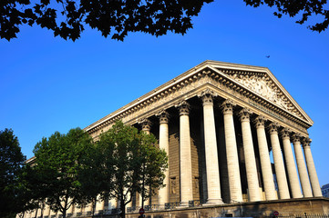 The Madeleine church in France in the city of Paris