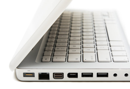 White elegance laptop. Hikey scene.