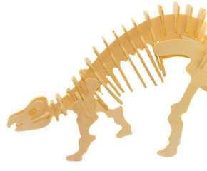 Element of wooden model of a dinosaur - children toy