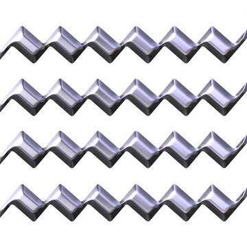 3d silver zig zag texture