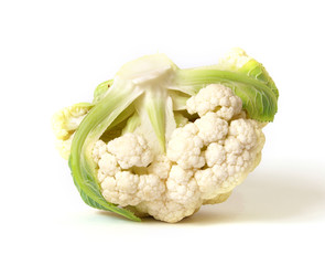 Fresh cauliflower isolated on a white background