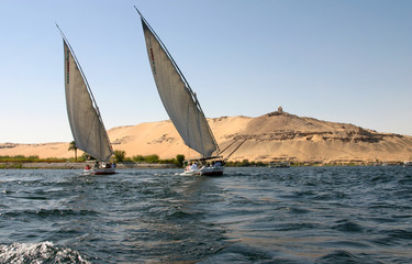 Fototapeta na wymiar Felucca na Nilu