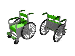 Fototapeta na wymiar 3d image, conceptual, disable wheelchair