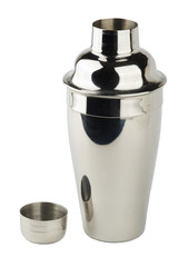opened stainless steel shaker isolated