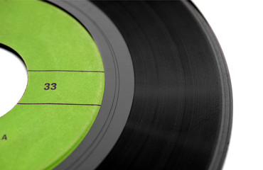 Vinyl record music recording support