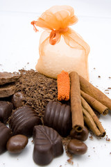 Delicious close-up of chocolate
