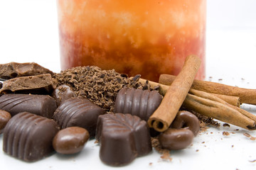 Delicious close-up of chocolate