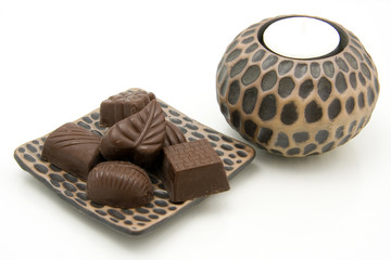 Delicious close-up of chocolate