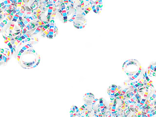colorful celebration ribbon frame or border
