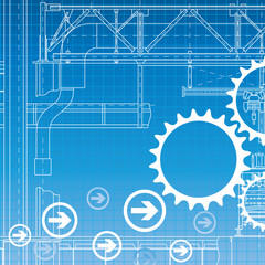 Industrial background. Vector.