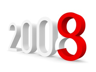 New year 2009 illustration. 3d rendered image.