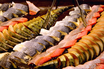 The close-up of tasty natural Smoked fish.