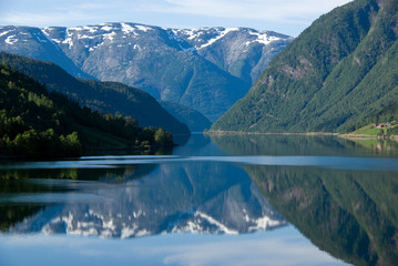 Tranquil Hardanger Fjord in Norway