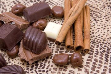 Delicious close-up of chocolate