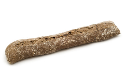 black baguette on white background
