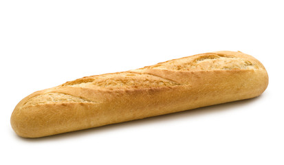 mini baguette on white background