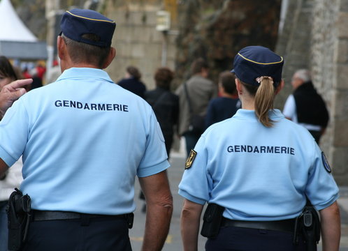 grades et galons de la gendarmerie nationale de France Stock