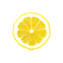 Lemon slice with water drop