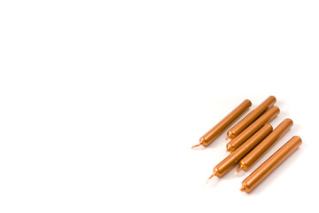 candle sticks on white background