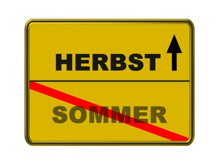 schild sommer - herbst