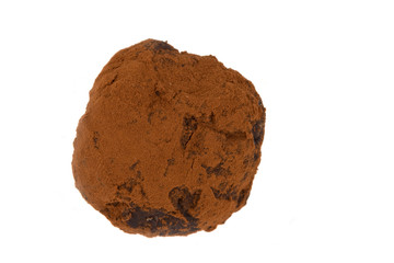 closeup of a home made chocolate praline