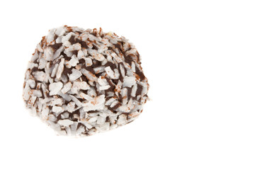 closeup of a home made chocolate praline