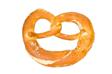 bavarian pretzel isolated on white background