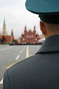 soldato, Piazza Rossa, Mosca, Russia