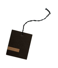 Blank paper hang tag with a string