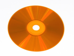 colored compact disk isolated on white
