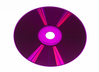 colored compact disk isolated on white
