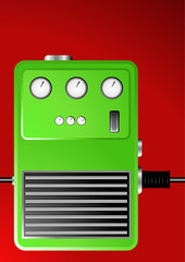 Editable vector background - Guitar effect pedal