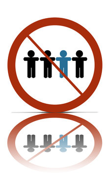 a no different people allowed symbol