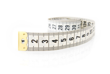 Tape measure isolated on white