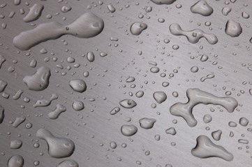 water drops on heavy metal surface texture