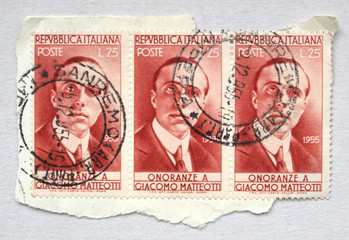 Range of Italian postage stamps