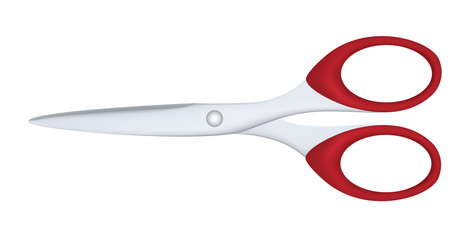 illustrations of a pair of scissors on white background