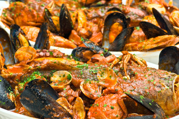 Cacciucco alla Livornese, Typical  Italian Seafood Soup